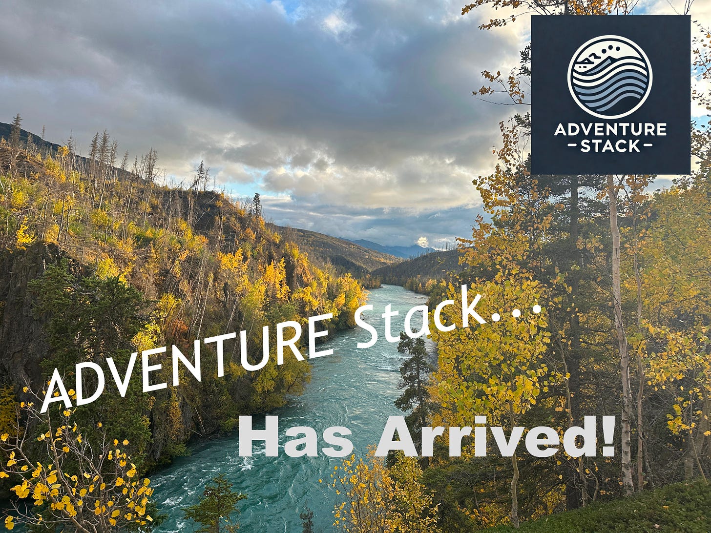 AdventureStack announcement and logo.