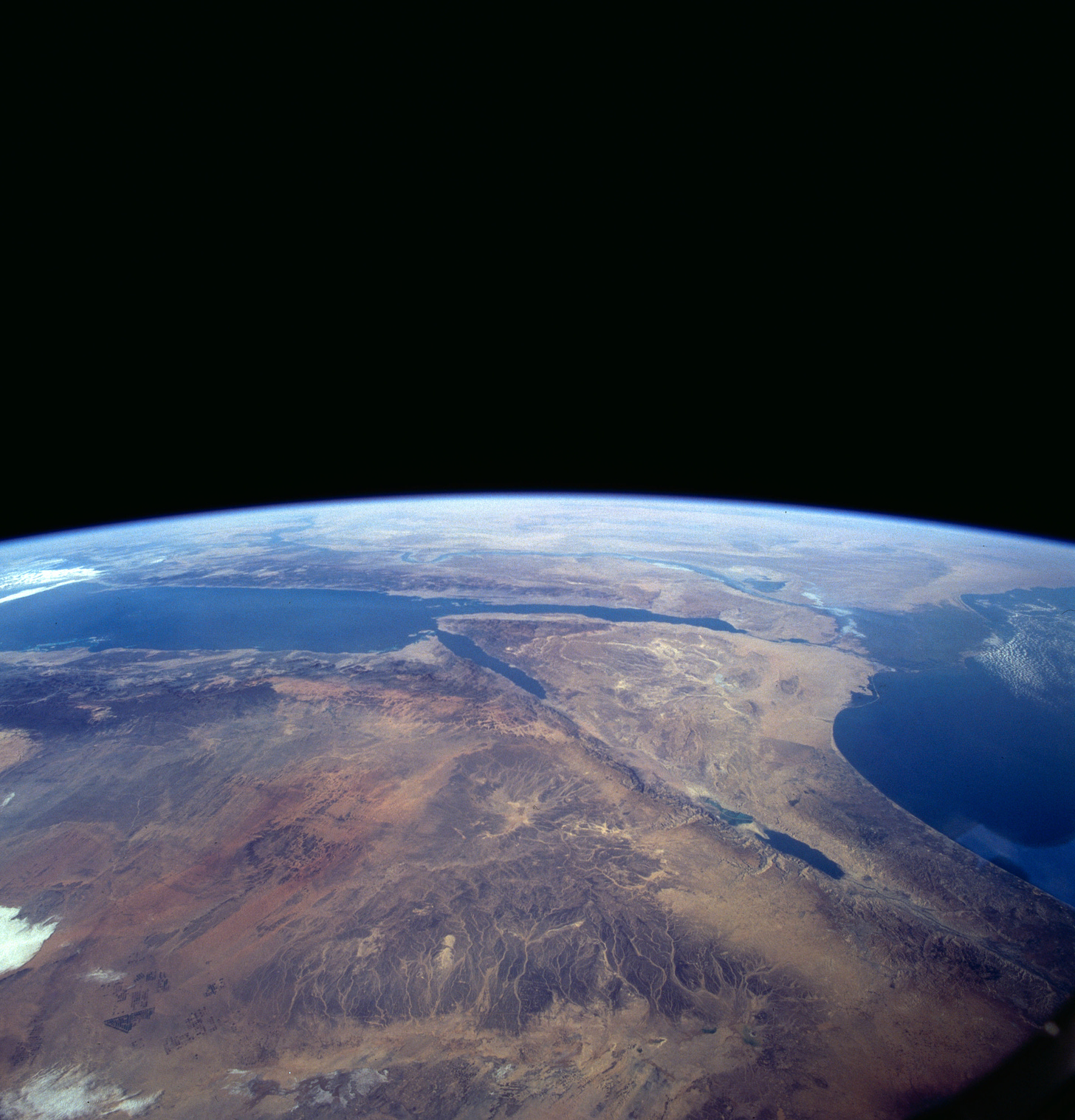 NASA photo. Sinai Peninsula, Middle East as seen from STS-66 orbiter Atlantis.