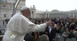 Pope Francis: "You too! No one like you!" Photo courtesy Catholic News Service