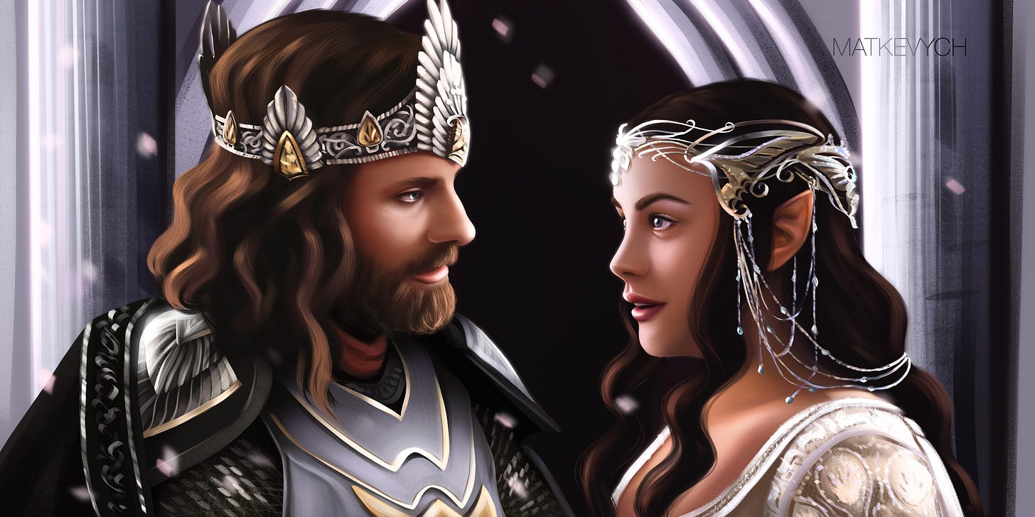 My fanart - Aragorn and Arwen from Lord of the rings. : r/DigitalArt