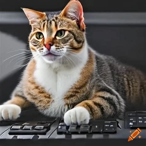 Cat laying on a keyboard on Craiyon
