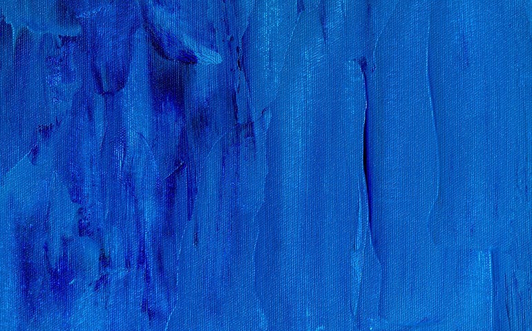 Image of a canvas painted blue.