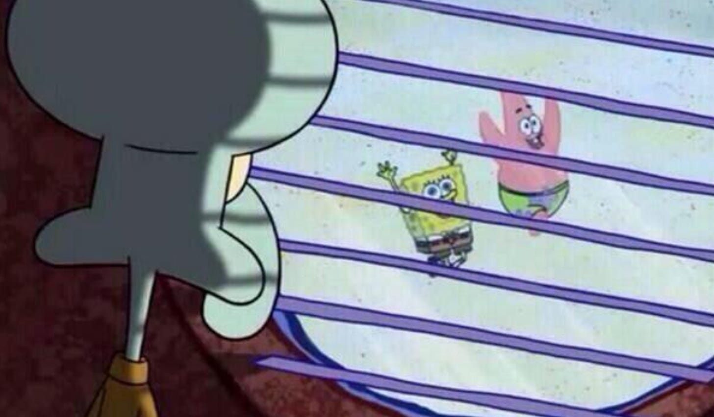 Squidward Looking Out the Window | Know Your Meme