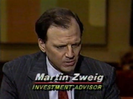 Video of Martin Zweig Calling the 87 Crash