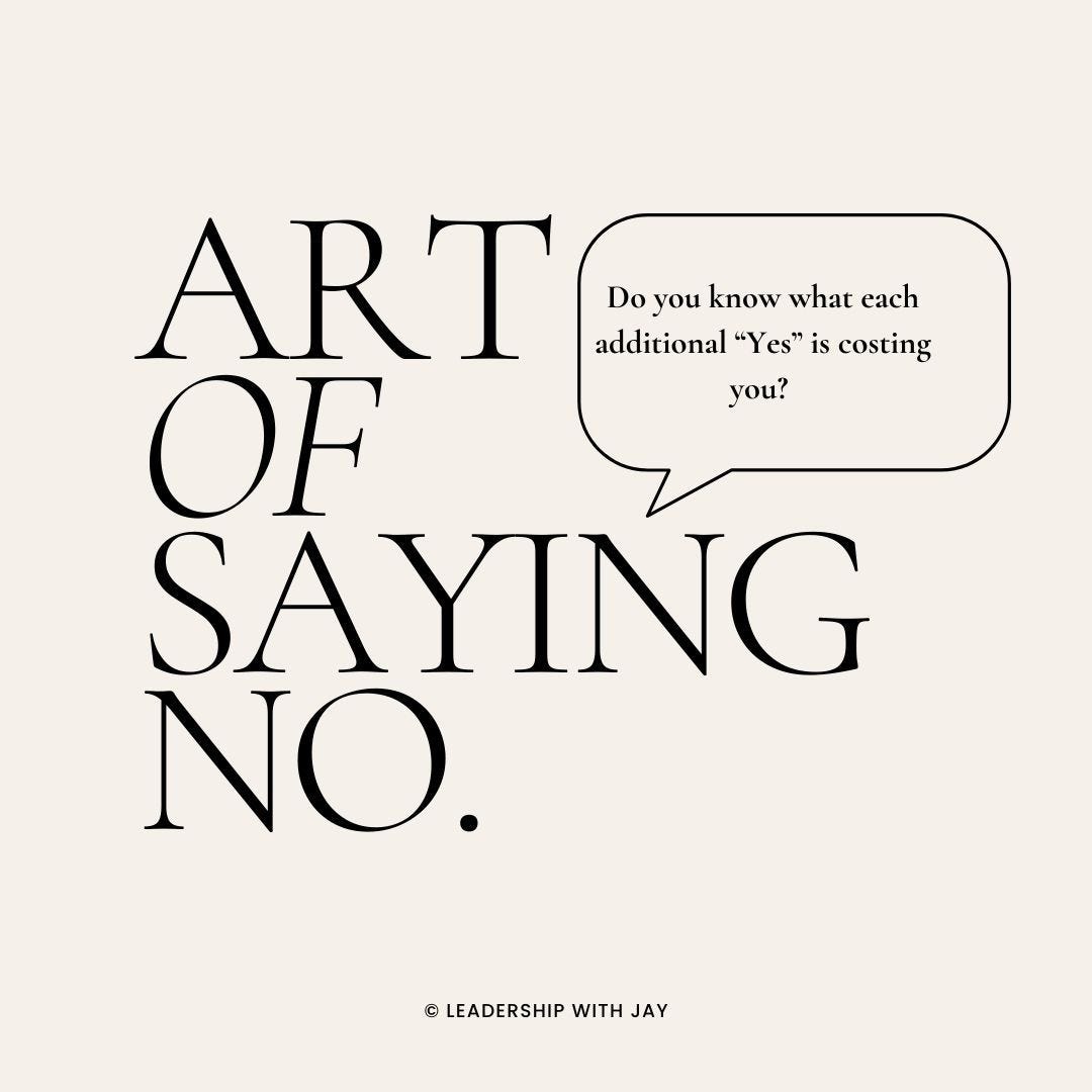 Art of Saying No? 