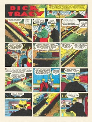 Dick Tracy comic strip from Sunday edition.