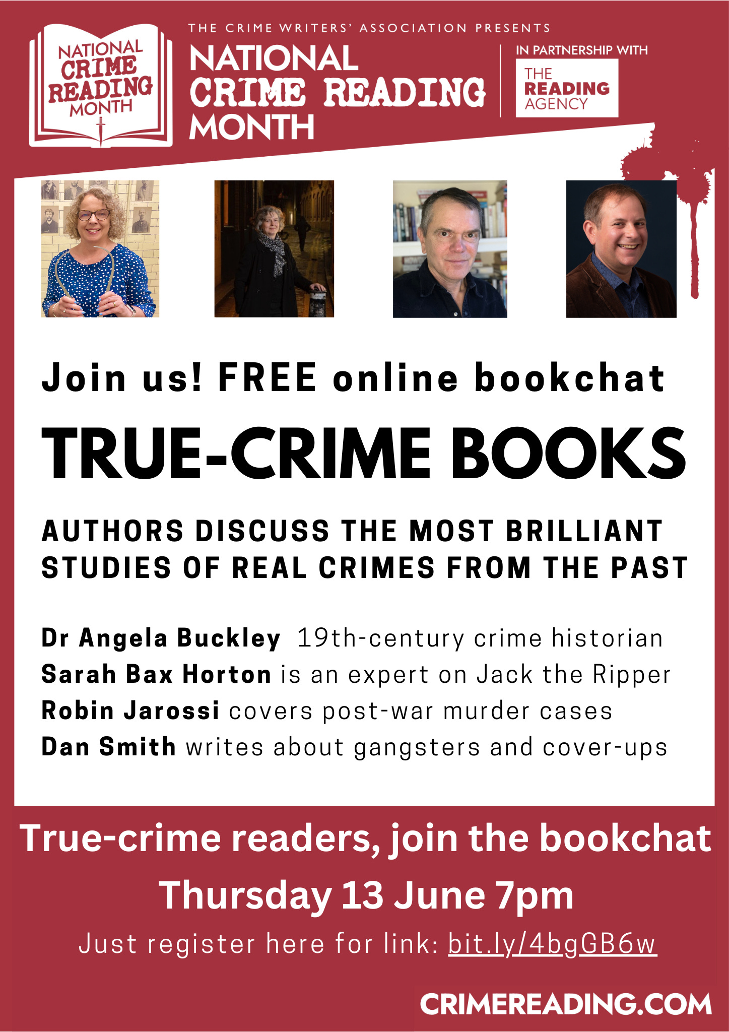 True-crime talk for National Crime Reading Month