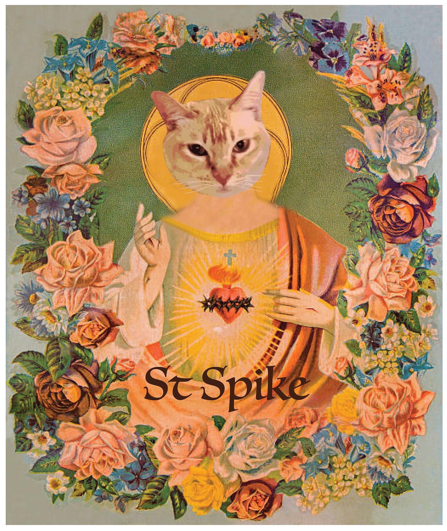 Saint Spike collage by Kirsten Bell
