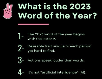 Hints for 2023 Word of the year