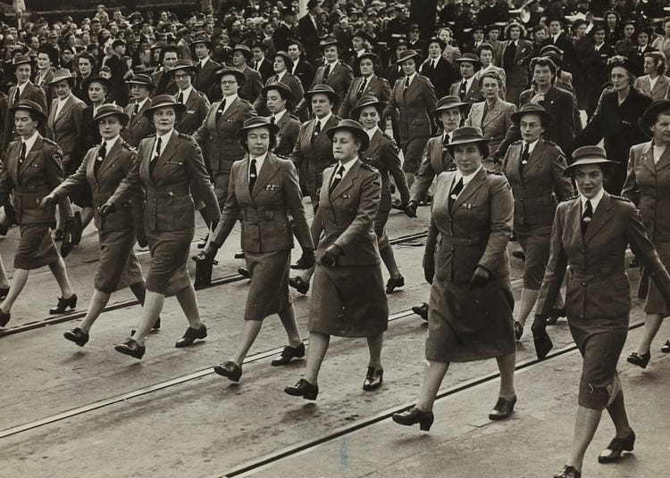 ladies marching.