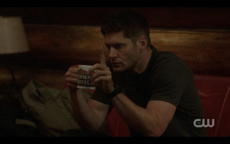 dean winchester pulls gun on western motel guy supernatural