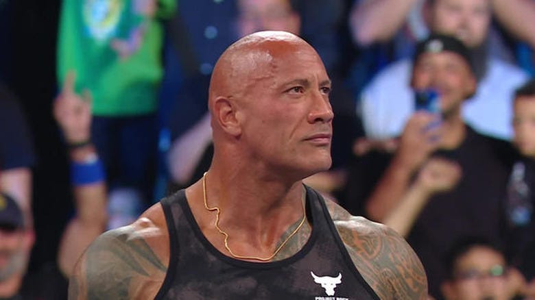 Dwayne "The Rock" Johnson appearing on "WWE SmackDown"