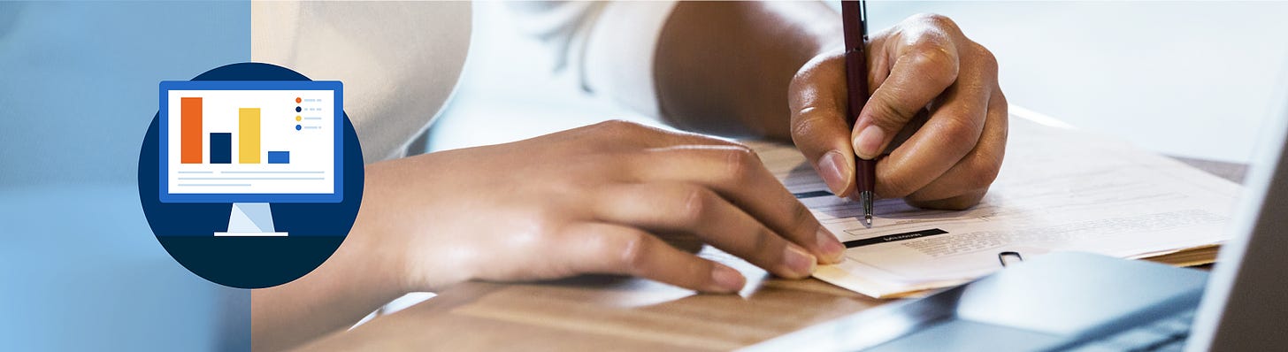 Banner of MRGP Logo with a close up of a person's hands filling out a form