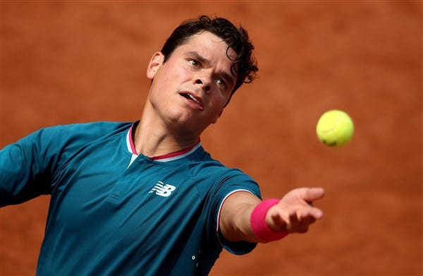 milos raonic french open 2017