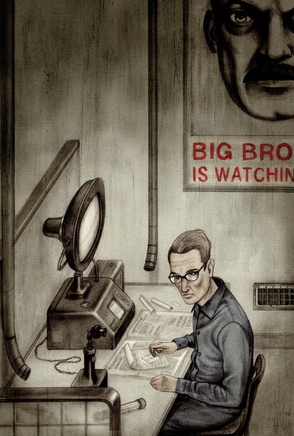 Haunting Illustrations for Orwell's 'Nineteen Eighty-Four,' Introduced by  the Courageous Journalist Who Broke the Edward Snowden Story – The  Marginalian