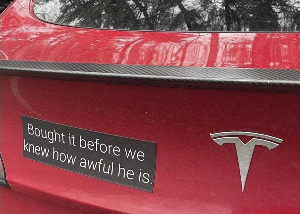 Bought it before we knew how awful he is.
