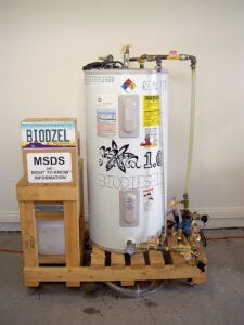 water heater converted in to a biodiesel reactor
