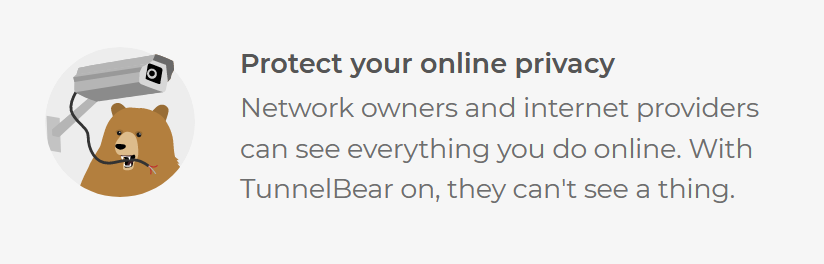 Tunnelbear protects online privacy