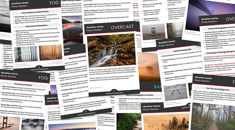 Weather Photo Starter Cards by Explore.Photography