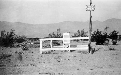 death valley weather station circa 1913-1922