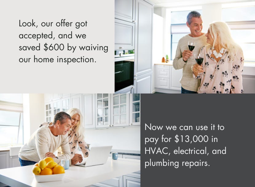 Waiving your home inspection? What could go wrong? | Graphic by Real Boston