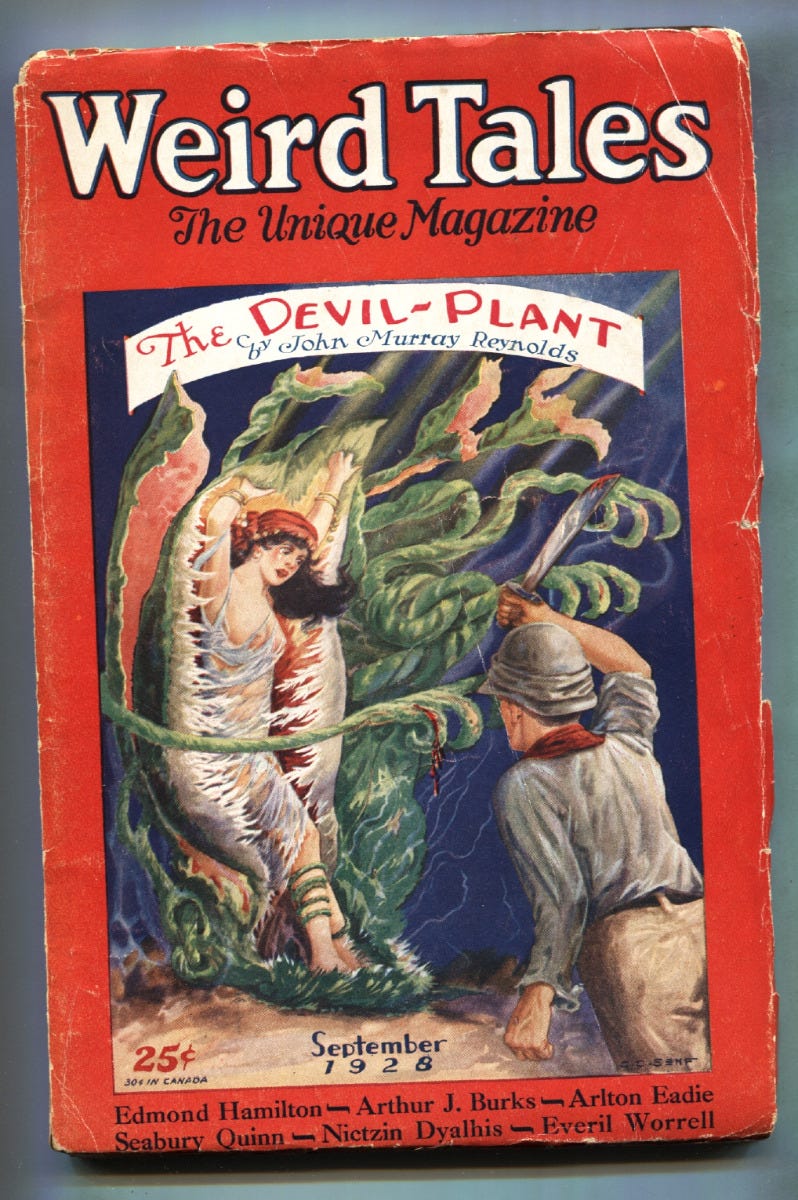 Weird Tales 9/1928-Horror cover-Seabury Quinn-GGA-Pulp Magazine: (1928)  Magazine&nbsp;/&nbsp;Periodical | DTA Collectibles