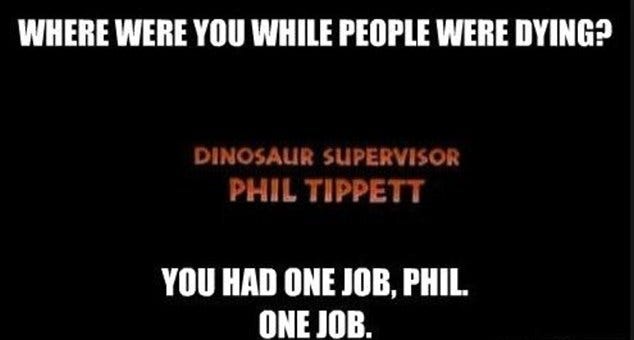 Phil Tippett's role in the original Jurassic Park film - released in 1993 - sparked a wave of internet memes mocking the poor job he did 