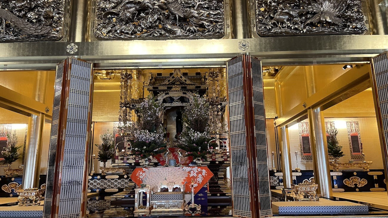 The inside of a Japanese Buddhist temple in Kyoto, Japan. Steve Puterski photo