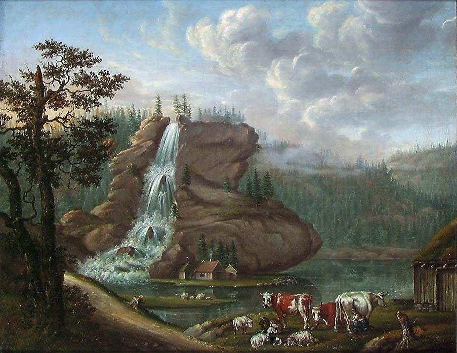 File:Johan Christian Dahl - Nordic Landscape with a Waterfall - NG.M.00512  - National Museum of Art, Architecture and Design.jpg - Wikimedia Commons