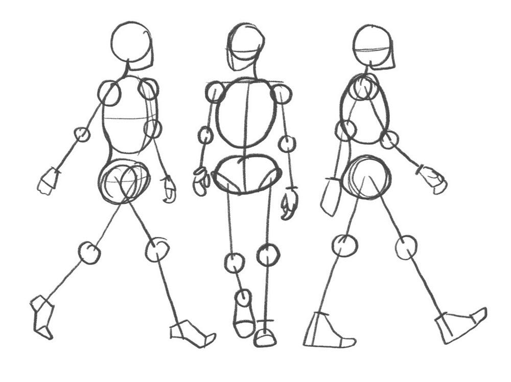 Day 25 // How to Draw a Walking Pose • Bardot Brush