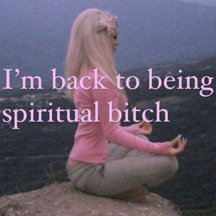 meditating spiritual bithc