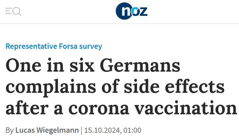 1 in 6 Germans has covid 19 side effects