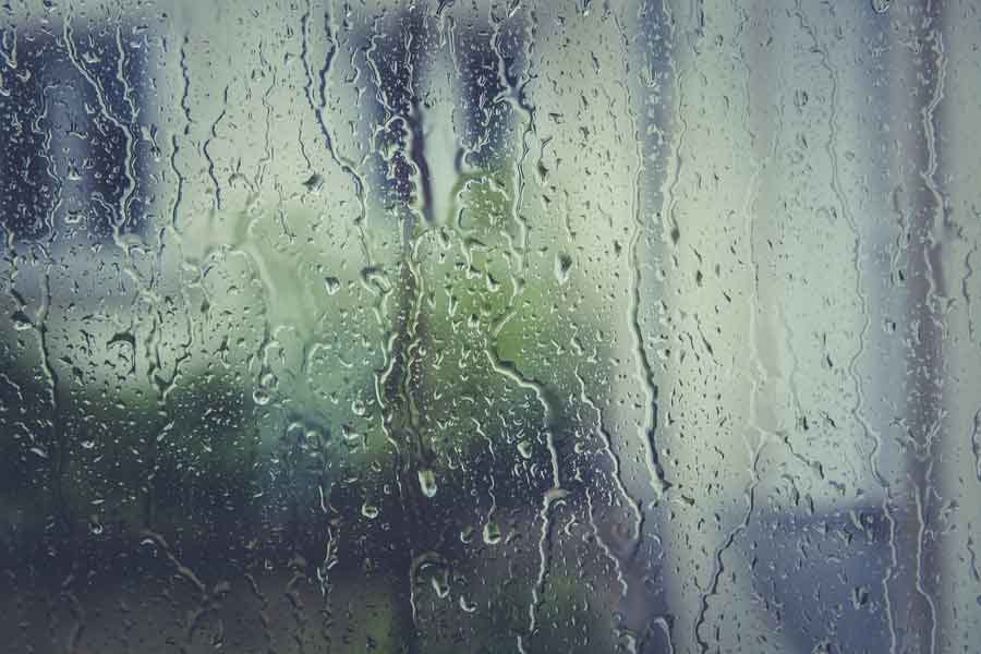 rain on a window pane