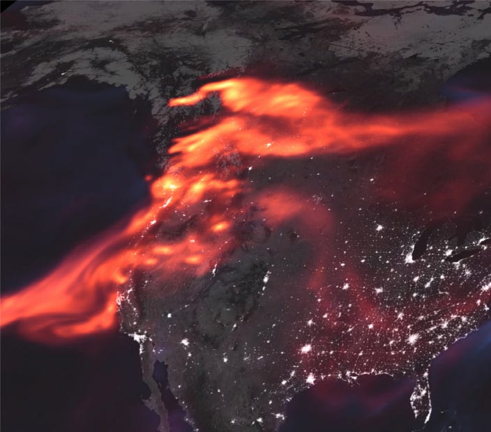 North America's Devastating Wildfires, Viewed From Space