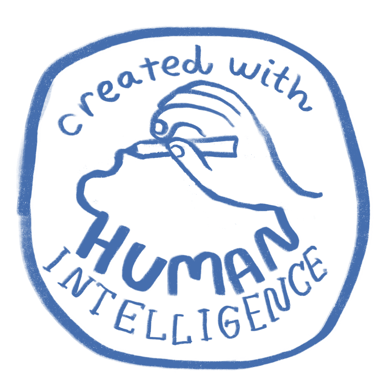 Created with human intelligence.