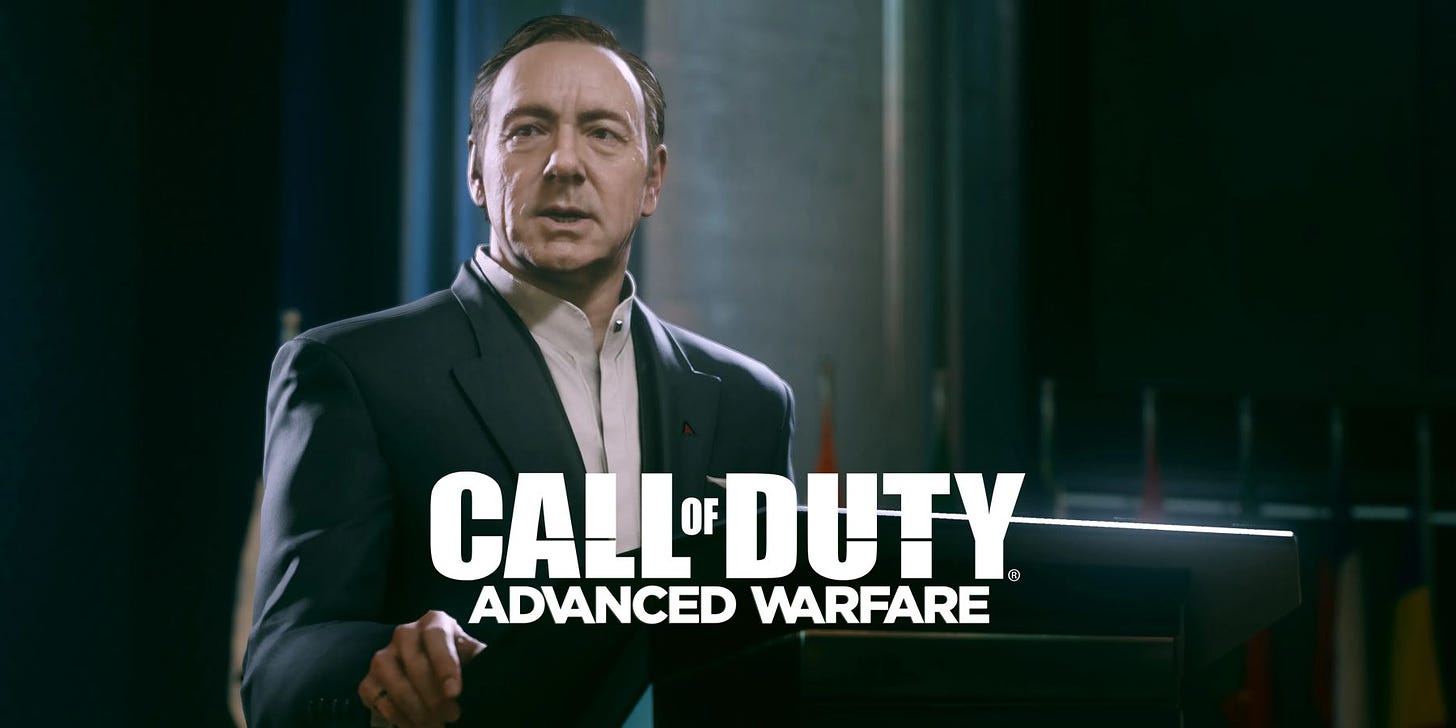 Kevin Spacey digitalized into Call of Duty Advanced Warfare game