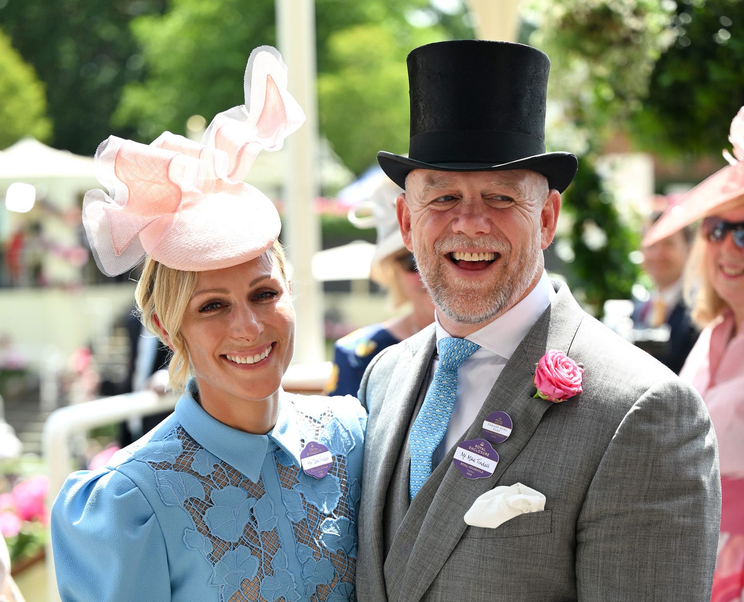 Zara and Mike Tindall looking summery