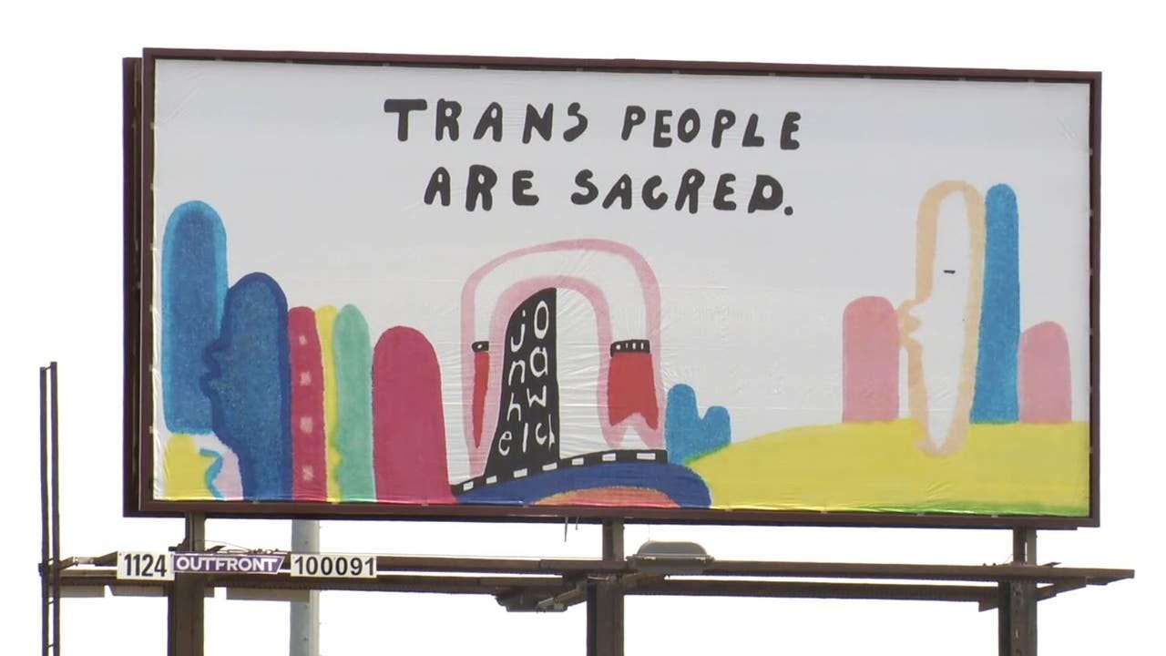 Artist of 'Trans People Are Sacred' billboard in Detroit looks to open minds
