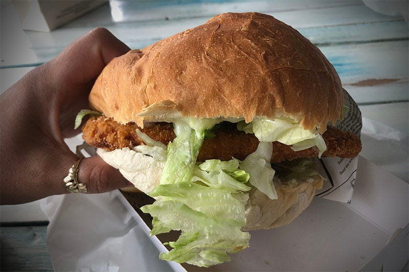 Chicken burger from Nundle.