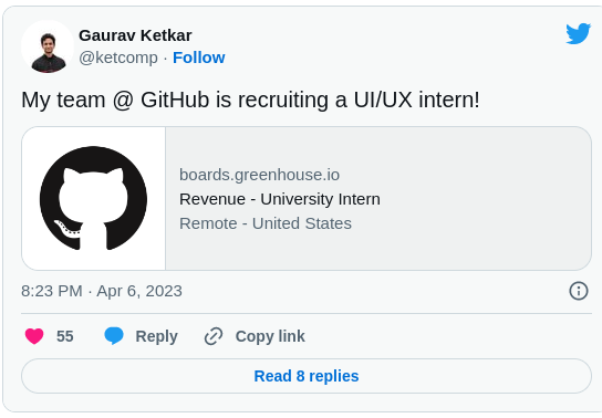 My team @ GitHub is recruiting a UI/UX intern!