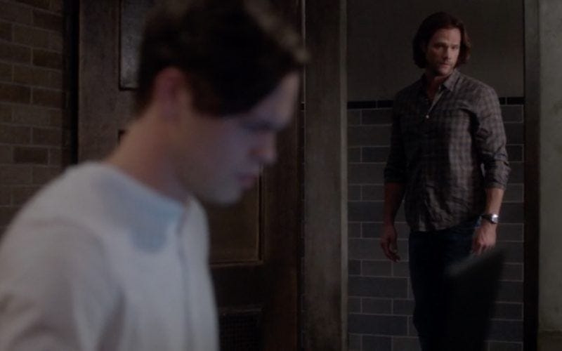 supernatuarl sam winchester watching jack calvert looking at picture