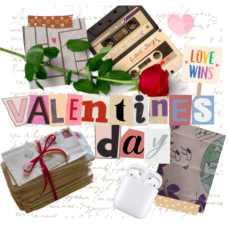 valentine's day collage art