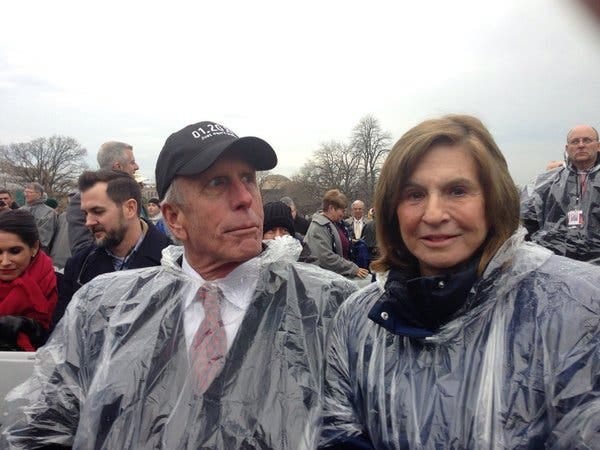 Dick and Liz Uihlein at President Trump’s inauguration in Washington. Before rallying to the Trump campaign, Mr. Uihlein backed the candidacies of Scott Walker, the Wisconsin governor, and Senator Ted Cruz of Texas.