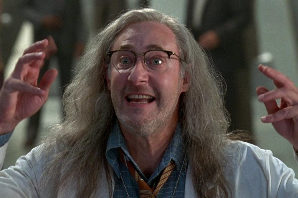 Brent Spiner as the scientist in Independence Day, the movie.