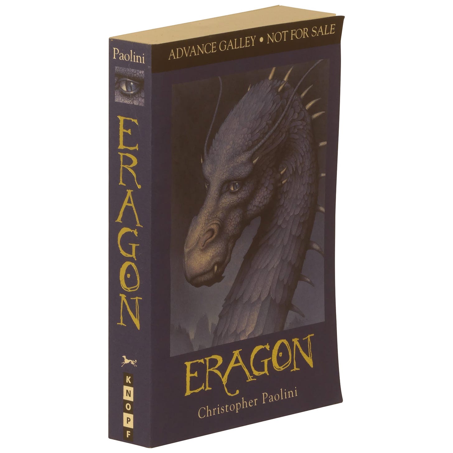 The advance galley of Christopher Paolini's Eragon