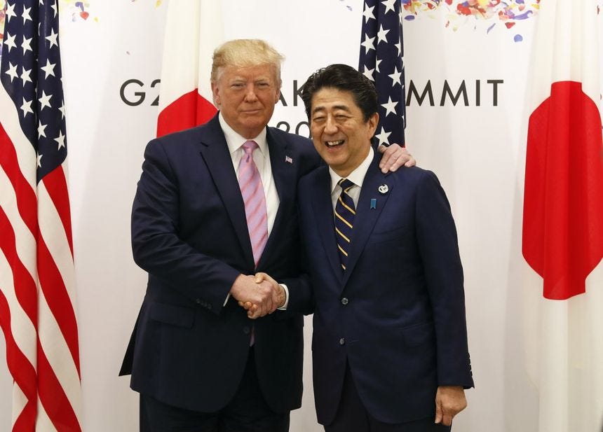 Shinzo Abe  shooting trump