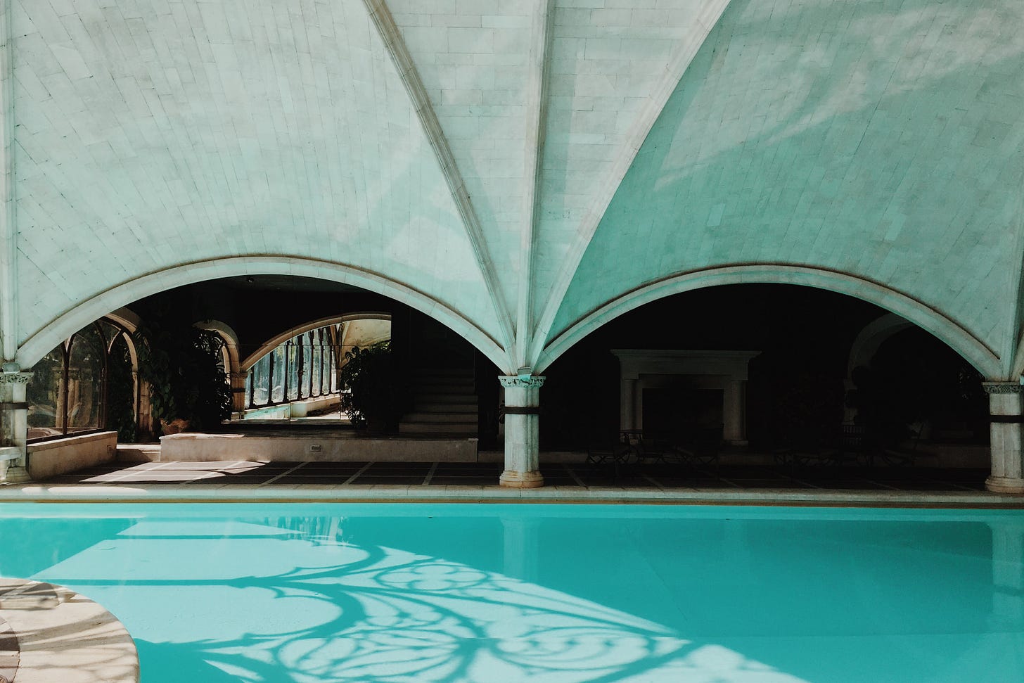 The pool at Hotel Landa, Burgos, Spain