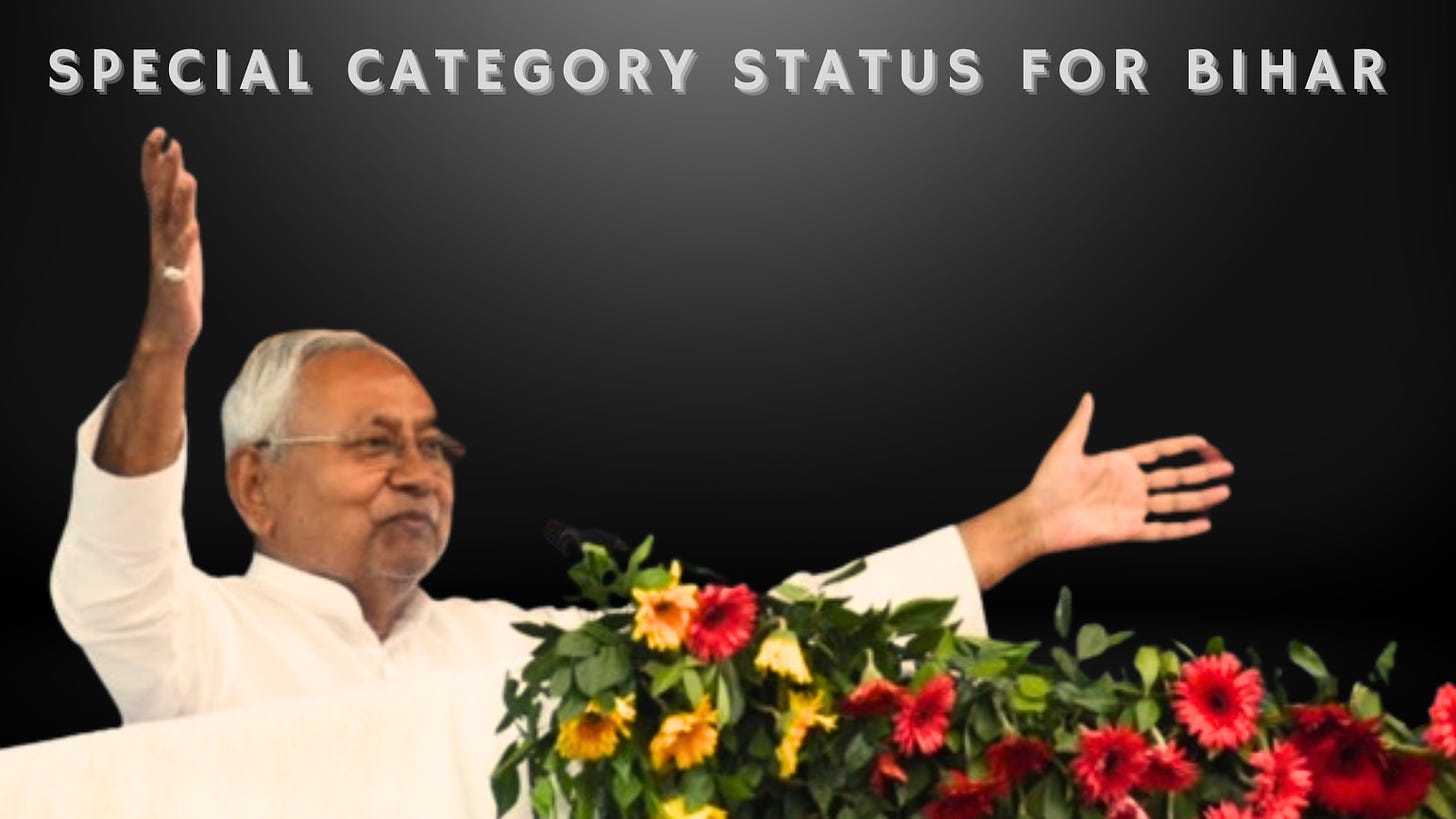 What's special about the special status Bihar is seeking?