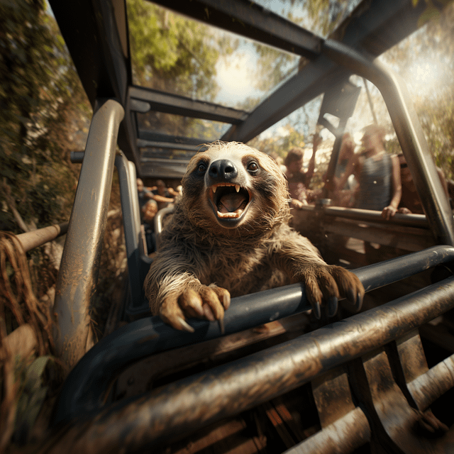 r/midjourney - Sloth goes to Disney