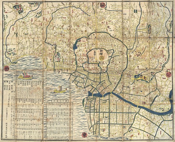 File:1849 Japanese Map of Edo or Tokyo, Japan - Geographicus - Edo-tokyo-1849.jpg